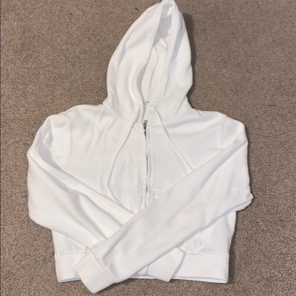 Brandy Melville White ZIP up